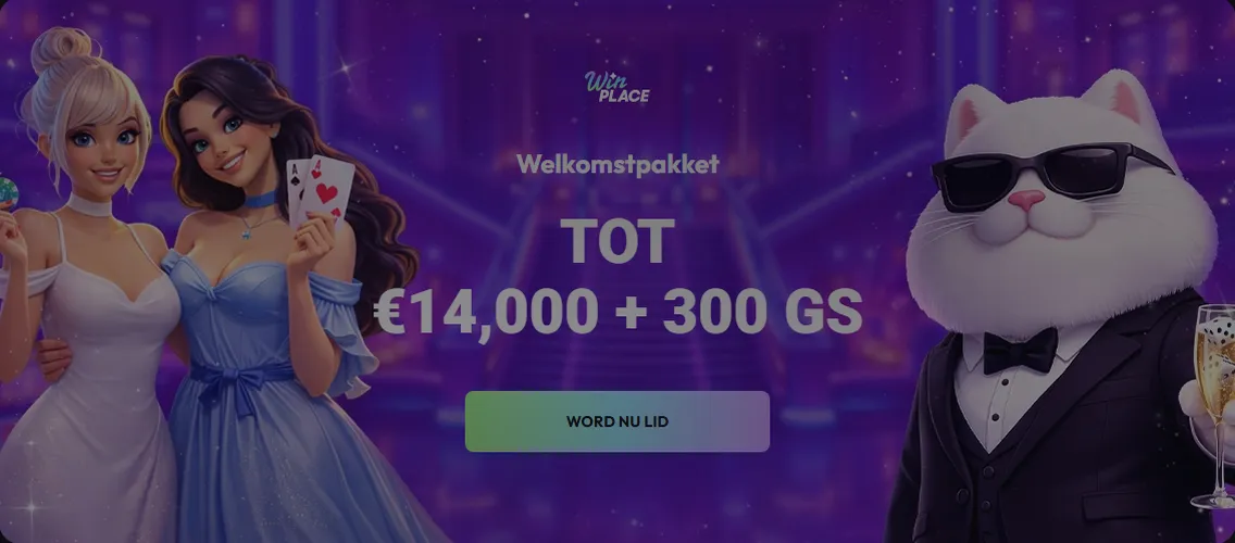 Winplace Casino — Tot € 500 + 100 vrije spins over 3 stortingen (35x wagering)