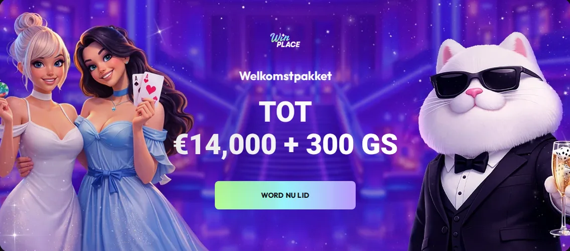 Winplace Casino — Tot € 500 + 100 vrije spins over 3 stortingen (35x wagering)